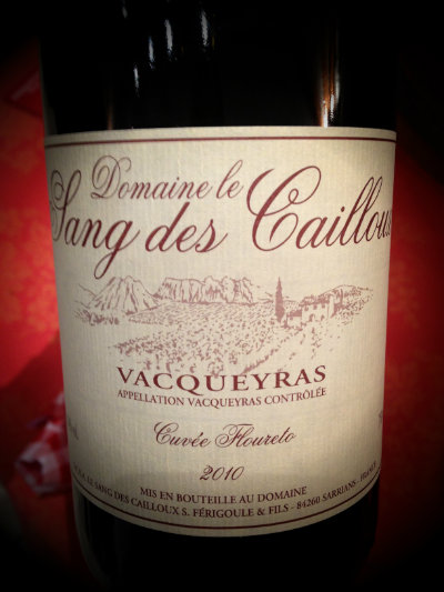 Cuvée Floureto - domaine Le Sang des Cailloux - Vacqueyras