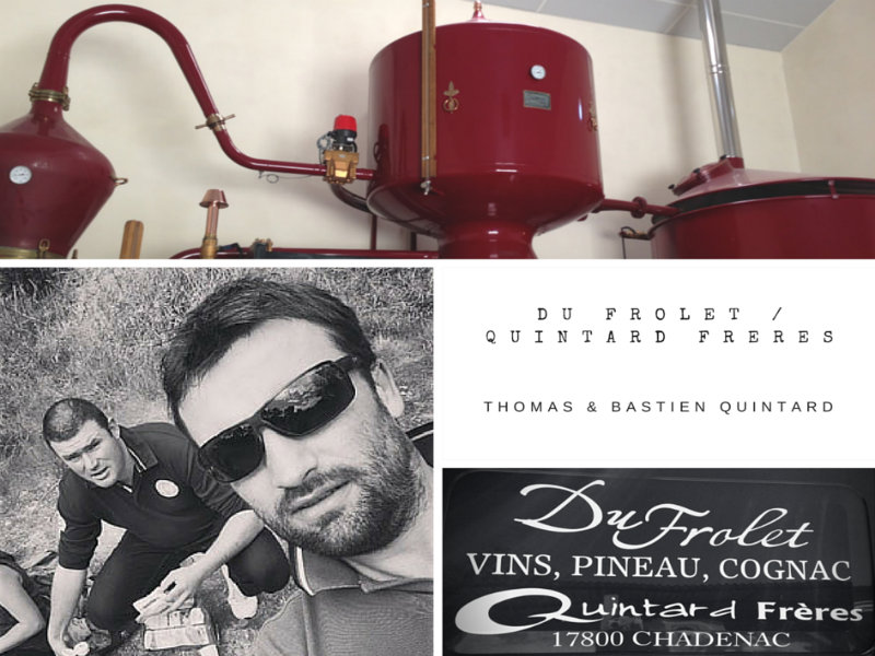 Montage photo - Thomas et Bastien Quintard - Du Frolet Quintard frères - Cognac