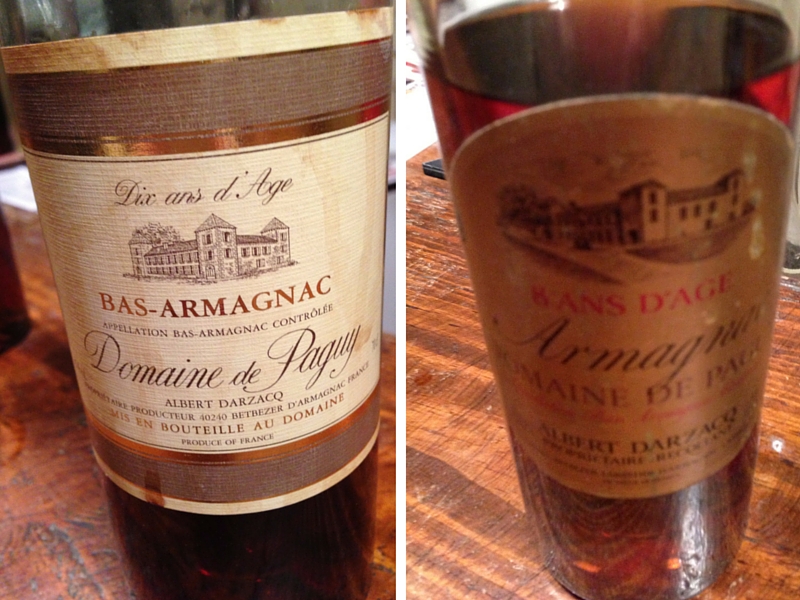 Armagnacs dégustés au Domaine de Paguy