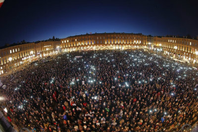 Rassemblement Jesuischarlie au Capitole de Toulouse - crédit photo Patrice Nin
