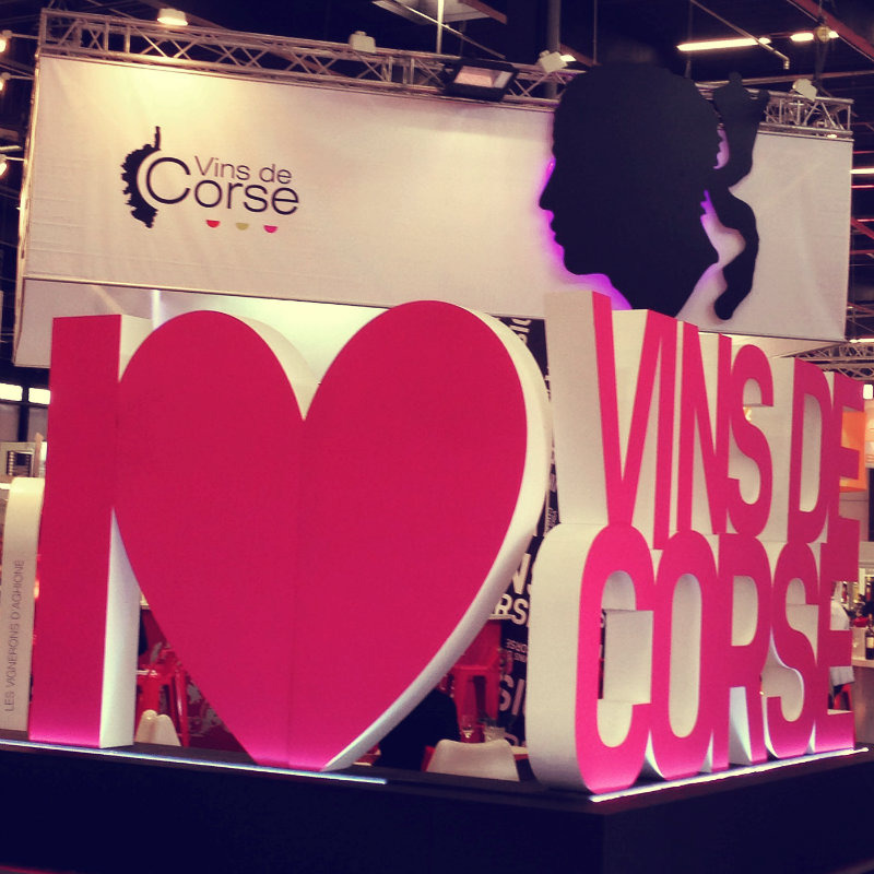 Stand des vins de Corse lors de Vinexpo2015