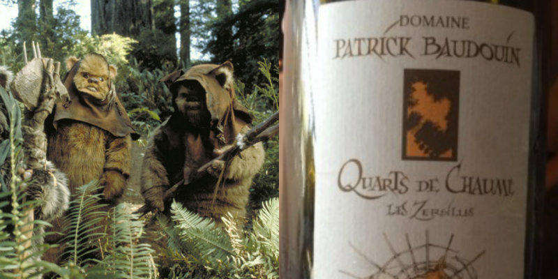 Accords vins et Star Wars - Ewoks - Quarts de chaume Les Zersilles Patrick Baudouin