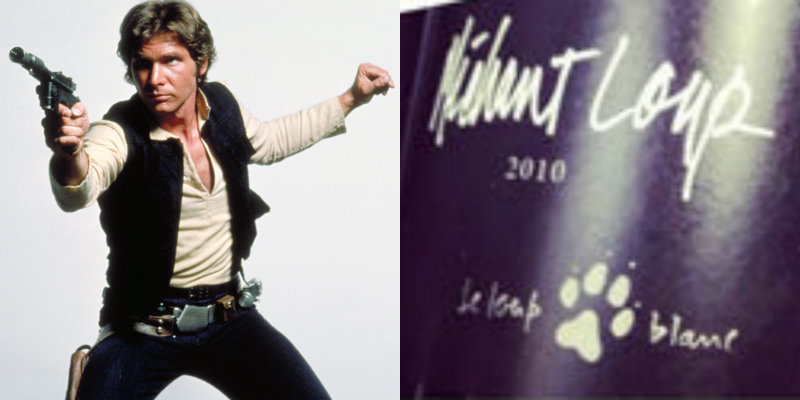 Accords vin star wars - Han Solo - Mechant Loup Vignoble du Loup Blanc