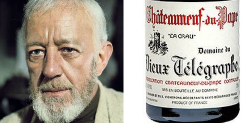 Accords vins et Star Wars - ObiWan Kenobi - Chateauneuf du Pape Domaine du Vieux Telegraphe