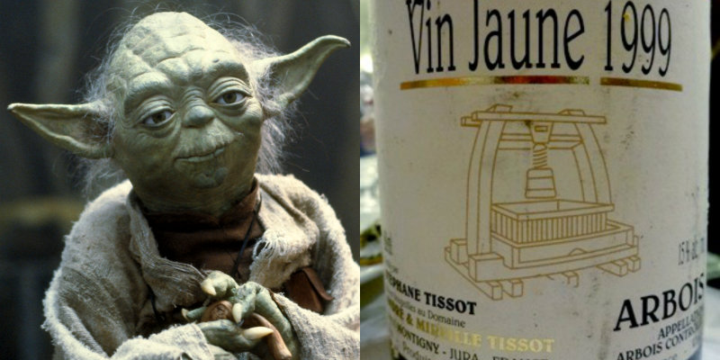 Accords vins et Star Wars - Yoda vin jaune Stephane Tissot
