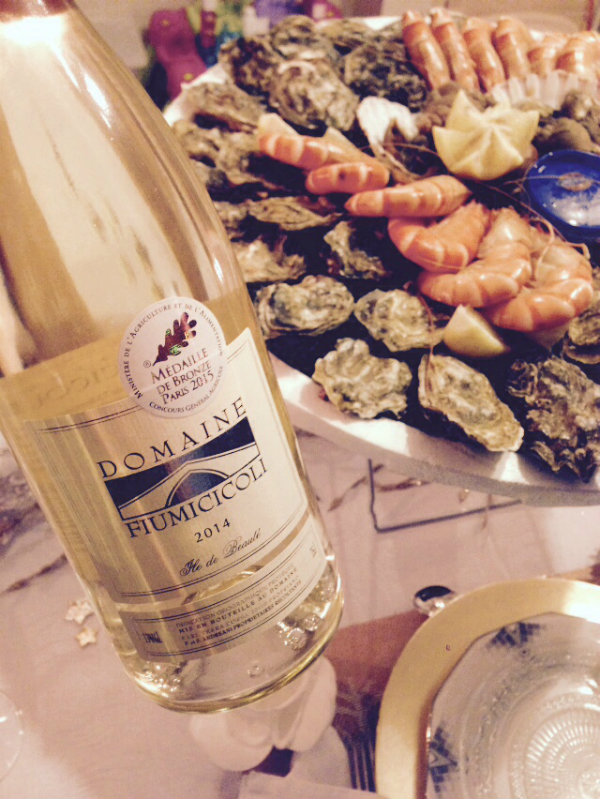 Blanc - domaine Fiumicicoli - Corse - fruits de mer et crustacés