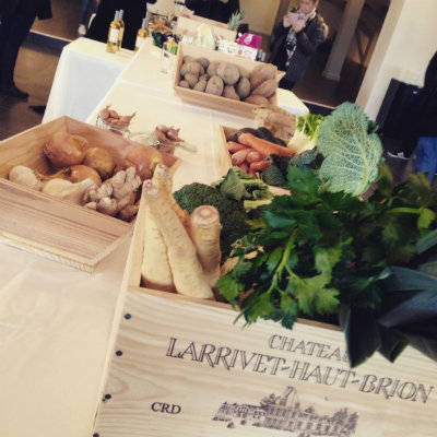 Ingrédients à disposition pour atelier accords mets vins Château Larrivet Haut Brion