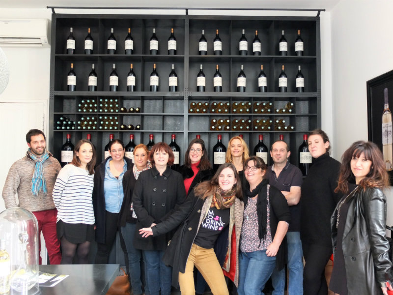 Les participants au voyage des sens - Equipe du Château Larrivet Haut Brion - Blogueurs vin et cuisine - Agence Kingcom