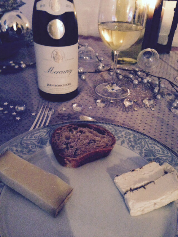 Mercurey blanc - Jean Bouchard - Bourgogne - comté et brillat savarin truffé