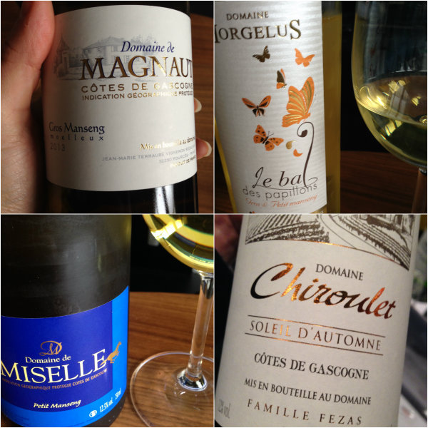 Dégustation vins moelleux des Côtes de Gascogne - Domaine de Magnaut - Domaine Horgelus - Domaine de Miselle - Domaine Chiroulet