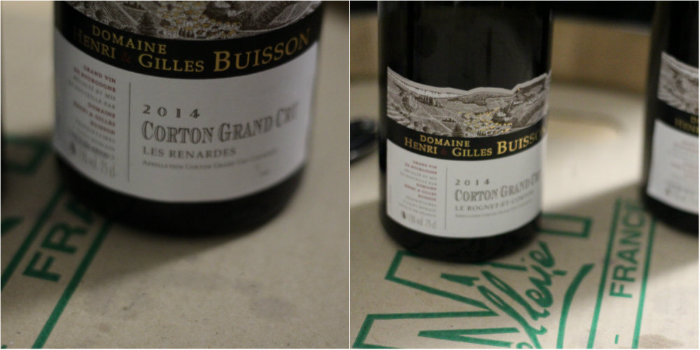 Corton Les Renardes et Corton Le Rognet et Corton - domaine Henri et Gilles Buisson - Grands Jours de Bourgogne 2016