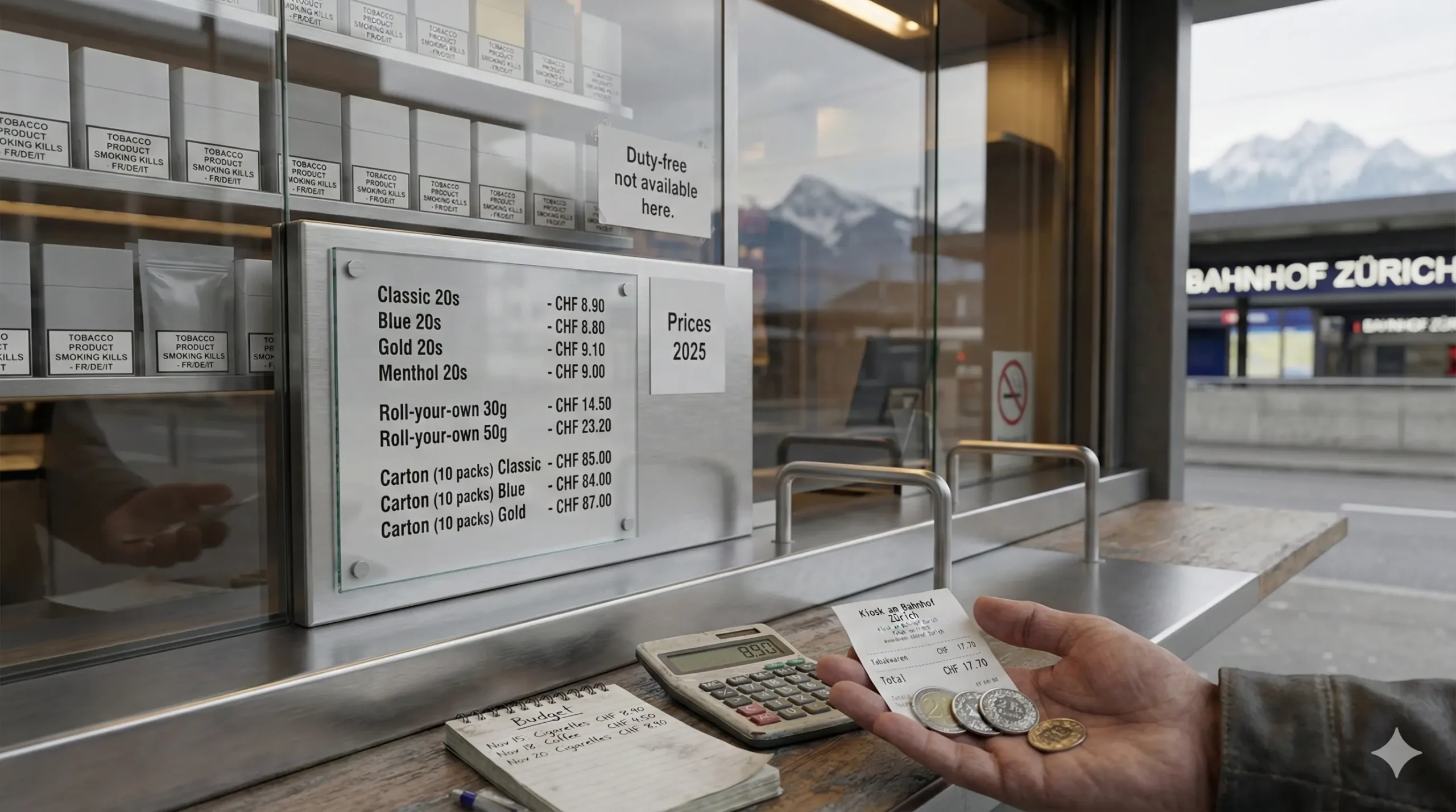 prix cigarette suisse